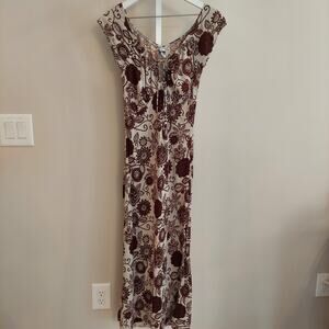 Vintage Bali Moon Maxi Dress Size S/M Boho Floral Festival 90s Y2K Hippie